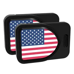 American Flag Pattern Car Seat Belt Adjuster, ABS Car Seat Belt Limiter, Anti-stretch Neck & Belly Protector for Elderly & Pregnant Women
