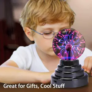 USB Powered/AAA Batteries Required Plasma Static Electricity Ball Lamp, 1 Count Party Home Bedroom Decoration, Amazing Birthday Gift Present Science Teaching Night Lamp, Atmosphere Lamp Full Spectrum Light Colorful Lights