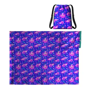 Axolotl Pattern: 2-in-1 Cozy Blanket Backpack | Mexican Cobichila | Teporingo