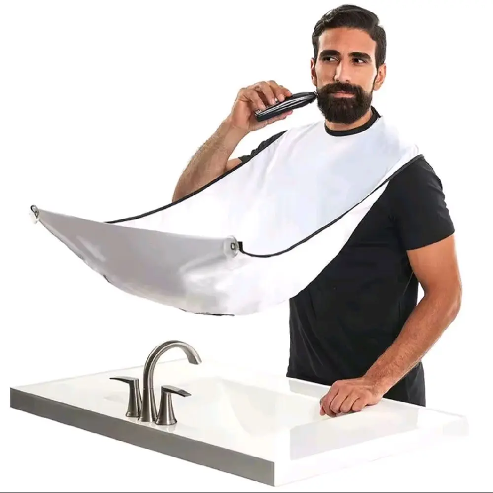 Beard Bib Shaving Apron for a Clean Sink - Lightweight and Breathable Hair Catcher Cape for Mess-Free Grooming, Prevents Clogged Pipes for Men