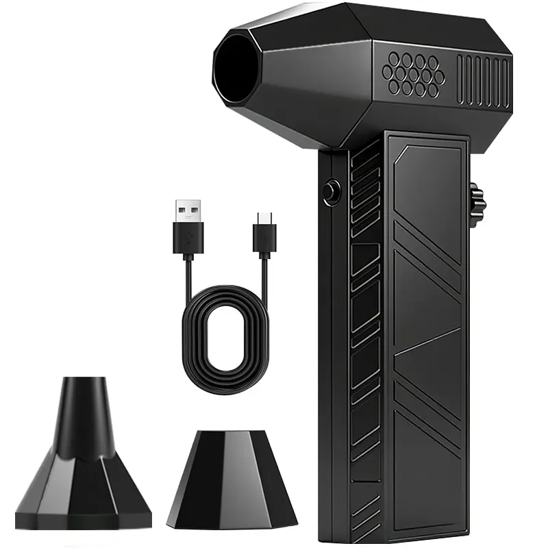 Portable Turbo Fan, High Speed Rechargeable Mini Fan with Type-C Charging, Powerful Handheld Fan for Car, Keyboard, Electronics Cleaning & Outdoor Use