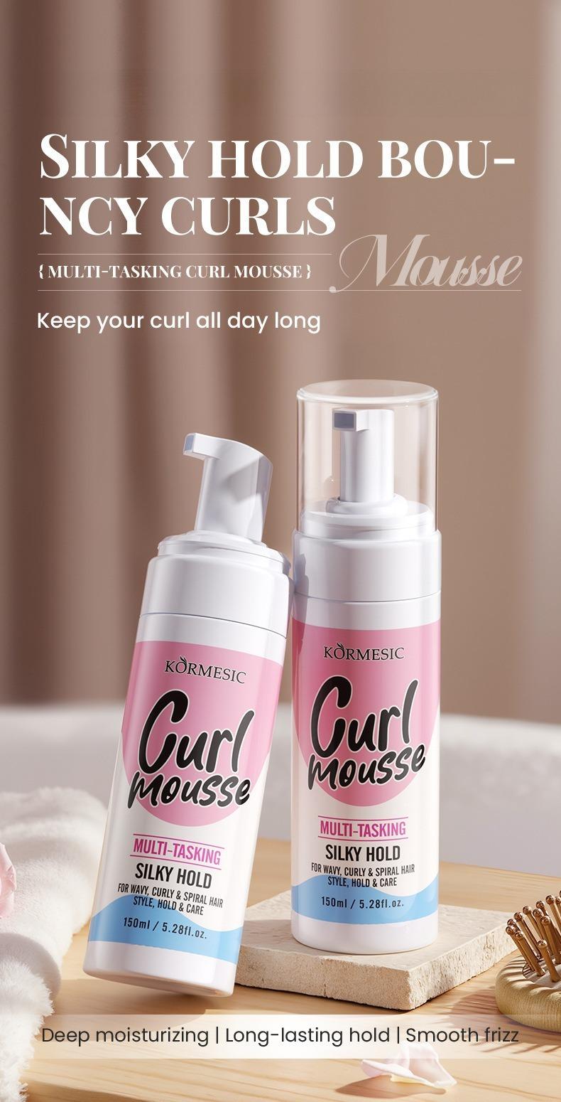 Curl Mousse | Defines & Adds Instant Volume for Frizz-free Curls | Simple,lightweight foam, for hydrated, frizz-free curls
