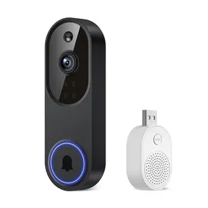 Smart Wireless Video Doorbell Camera, AI Human Detection, 2.4G WiFi, Two-Way Audio, Battery Rechargeable, Night Vision, Real-Time Alerts, Motion Detection,  IP65 Weather-Resistant, Cloud Storage, Easy Installation