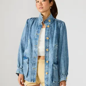 Steve Madden MARCELINE DENIM JACKET FOREVER BLUE