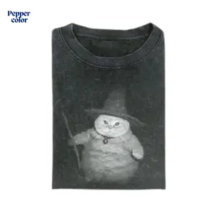 The Wizard Cat Shirt, Vintage 90s Tee, Orange Cat Shirt, Funny Cat, Casual Streetwear, Menswear, Womenswear, Meme, Cat Lover Gift, Gift for him or her