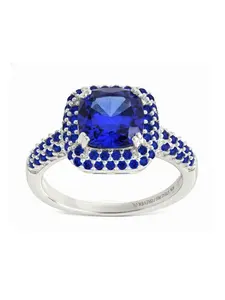 Sterling Silver Sapphire CZ Legacy Ring