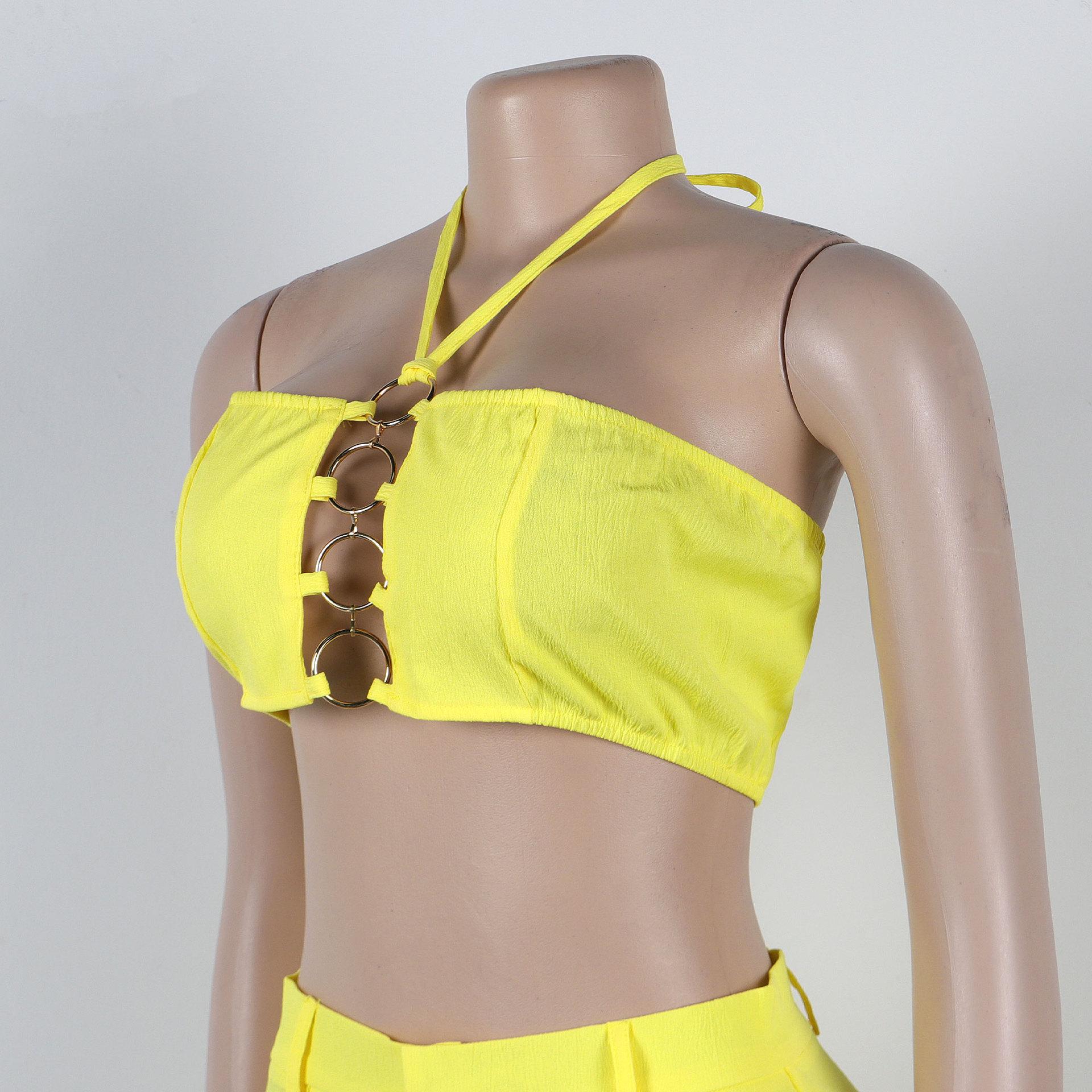 Style Sexy Ripped Fitted Two-Piece Nightclub Outfit