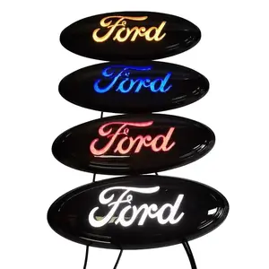 Compatible with Ford F-150 Raptor, front grille illuminated badge light strip; fits Ranger and New Full Size; Explorer adventure series illuminated badge.