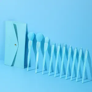 10pcs Makeup Brush Set with Storage Pouch, Face Makeup Brushes, Soft and Gentle on the Skin, Portable Makeup Tools for Beginners