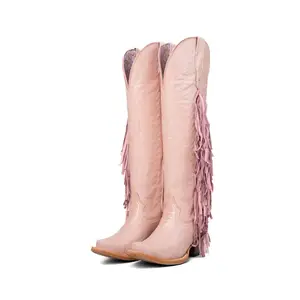 Briseida Fringe Tall Snip Toe Cowgirl Boot