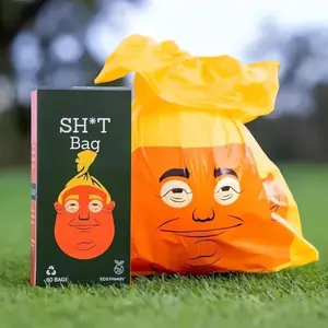 Leak Proof Sh-T Bag 60 Count the Most Presidential Poop Bag Ever Prank Trash Can Sh*t Bags Rolls Puppy Poop Waste Bags Small Doggie Cat Pet Potty Poopbags Bulk for Rolls Holder (60PC)