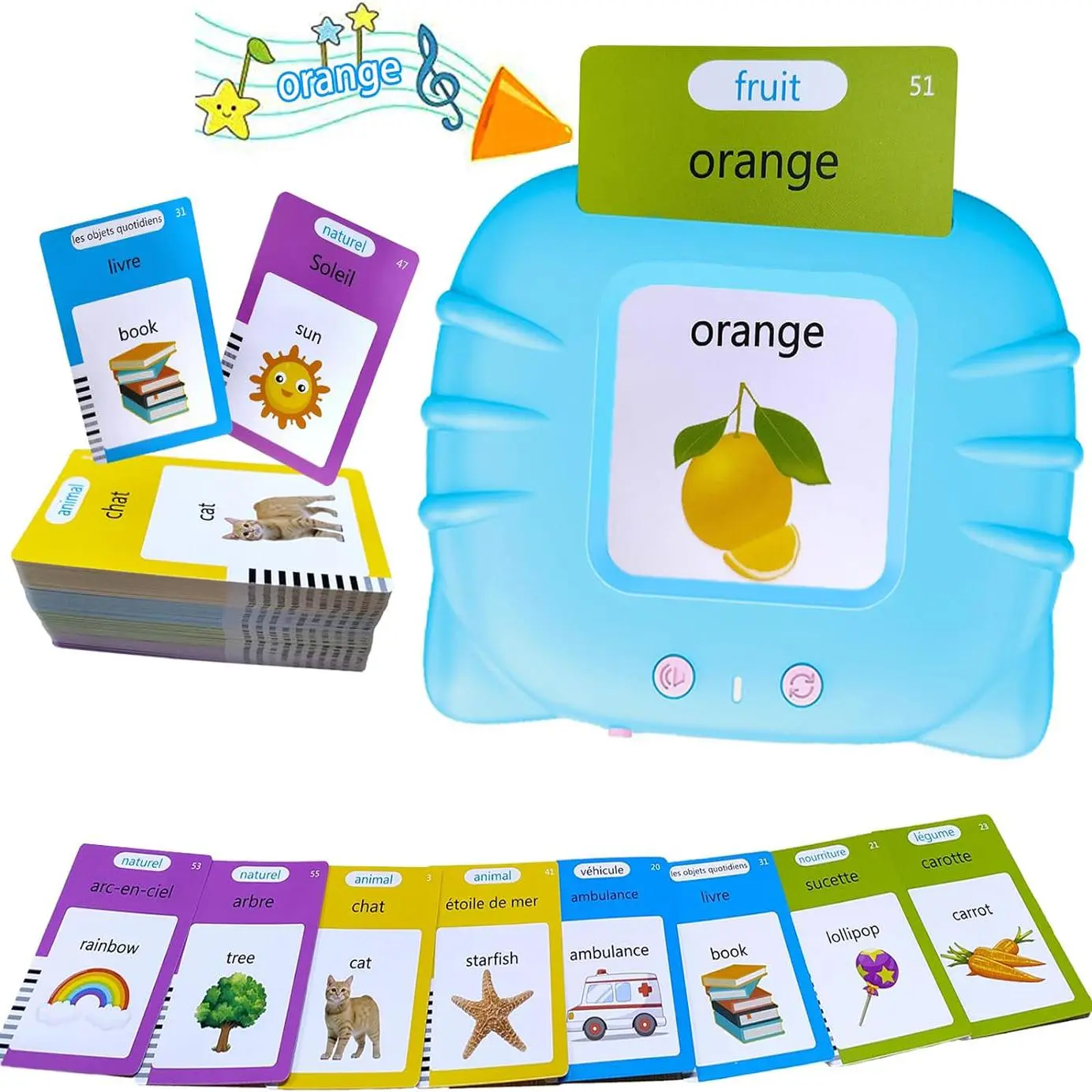 Bilingual Learning Tool, 1 Set 224 Sight Words Pocket Speech Training Tools, Talking Flash Cards, Sight Word Flashcards, Bilingual Instruction Cards, Montessori Educational Learning Tools, Interactive Sensory Tools
