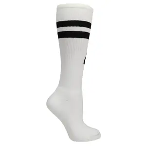ASICS Mens Old School Knee High Socks Athletic Casual Knee High - Black, White