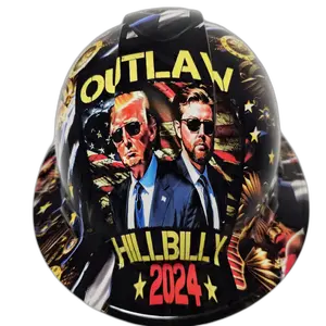 Outlaw Hillbilly 2024 Eagle - Custom Hydro Dipped Full Brim Hard Hat