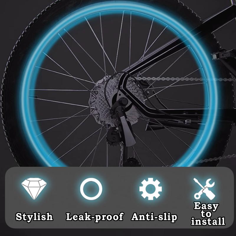 Tire Valve Cap Set, 8PCS Fluorescent Glow in The Dark Air Caps Cover, Universal Bicycle Stem Covers, Waterproof Luminous Car Tire Valve Caps