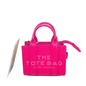 Pre-owned MARC JACOBS Leather Mini Bags The Tote Bag Nano Bag Charm / Keychain Pink Mini Tote