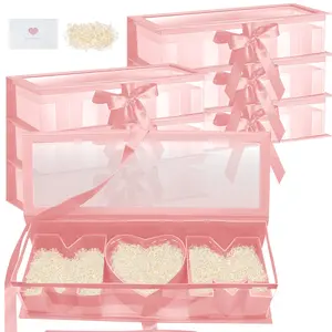 Mother Birthday Gifts Box 17.52'x5.98'x3.74' ''Mom'' Letter Empty Box Cardboard Fillable Paper Gift Flower Chocolate Packaging for New Mom Mother Birthday