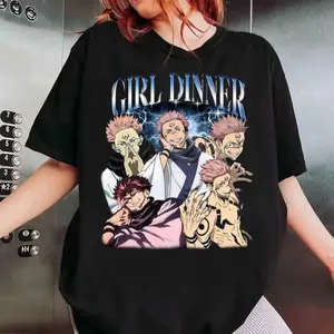 Limited Sukuna Jujutsu Kaisen T Shirt, Anime Shirt, Sukuna Shirt, Girl Dinner Tee, Otaku Character Tee, Unisex Short Sleeve Tee