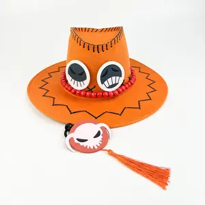 One Piece Portgas D Ace Cowboy Hat Fashion Sunshade Cap Unisex Outdoor Casual Versatile Anime Fan Daily Wear Hat