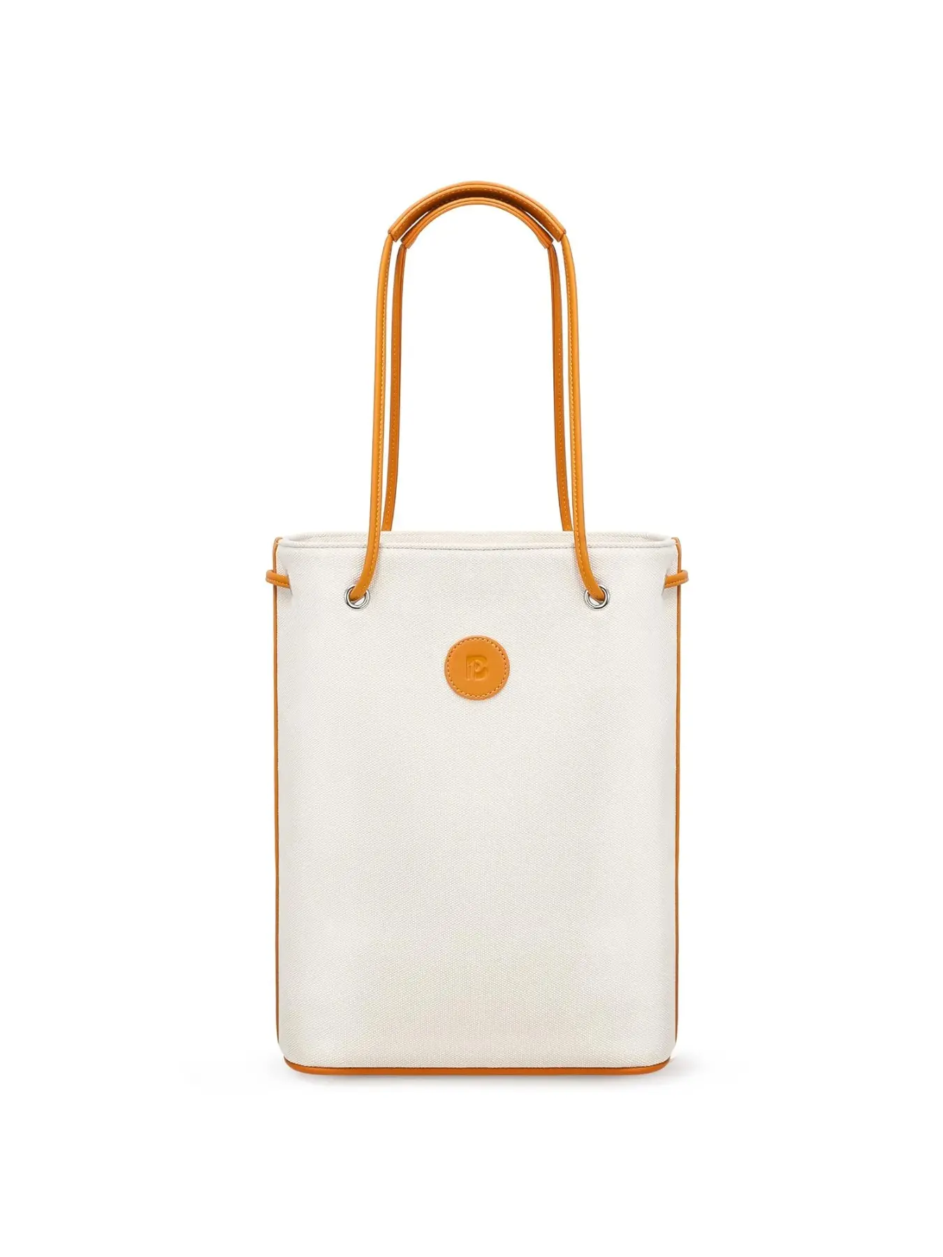 Pomelo Best Canvas Bucket Bag With Soft Leather Handles
