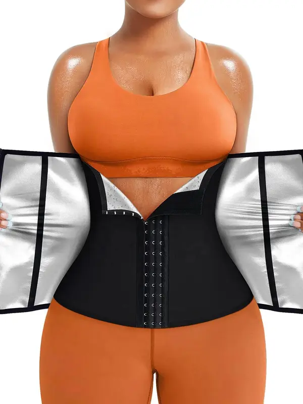 Women's Plain Zipper Waist Trainer, Basic Tummy Control Hook Closure Fajas Colombianas Shaper, Summer Outfits 2026, Women's Tummy Control Clothing 3