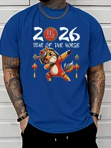 Men's Casual Long Sleeve Loose-Fit Geometric Print T-Shirt, Street Style Festival Gift, Daily Wear Adult Clothing