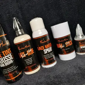 Lace Glue Wigs - Lace Glue & Lace Melt Spray Products with Wax Stick and Tint Bousse Dark Brown Options