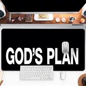 God's Plan Pattern Mouse Pad, Rectangle Gaming Mouse Pad, Office Desk Keyboard Mat for Home Office Desk, Office Desk Accessories