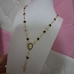 18 inch 14 k gold plated Rosary