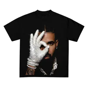 Drake Iceman Diamond Glove Big Face Graphic Tee, Promo Photo Hip Hop Rap Fan Shirt, Icy Crystal Glove Oversized T-Shirt, Drizzy Chain Jewelry Music Lover Gift, Unisex Streetwear Rap Culture Tee, Aubrey Graham 2026 Album Merch, Gift for Him Her