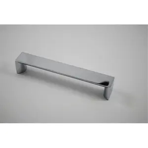212 MAIN Simple Cabinet Bar Pull - Polished Chrome Finish, Zinc Construction, Residential Use