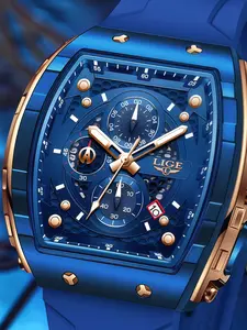 Men's Sport Waterproof Quartz Analog Wristwatch, Fashion Glow-In-The-Dark, Party & Daily Use, Calendar Display, Elegant Gift Box Included