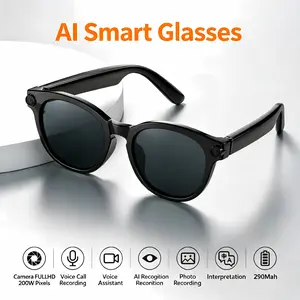 Ai Smart Glasses with Long Battery Life, Transparent Dual-Layer Lenses, Real-Time Translation, 2mp HD Camera, Compatible with iOS and Android