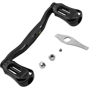 Fishing Reel Handle, Carbon Fiber Reel Replacement Parts Double Rocker Arm Handle for Baitcasting Reel
