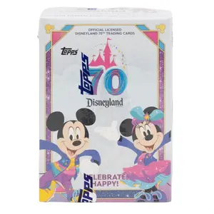 2025 Topps Disneyland 70th Anniversary 7-Pack Blaster Box (7 Packs Per Box, 5 Cards Per Pack)