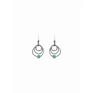 Cider GEMSTONE DECOR LAYERED DROP EARRINGS