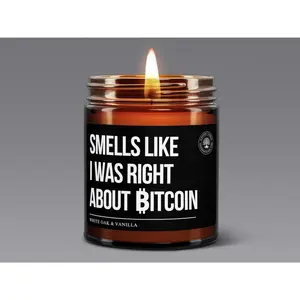 Bitcoin Candle Smells Like I Was Right About Bitcoin, Soy Candle,  Funny Bitcoin Gift, Crypto Trader Candle Gift
