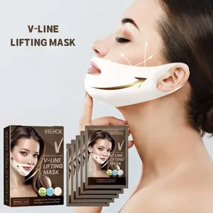 V Shape Face Lifting Mask, Firming & Tightening Chin Line, Facial Lift Sheet for Men Women, 5 Sheets Liquid Formula
