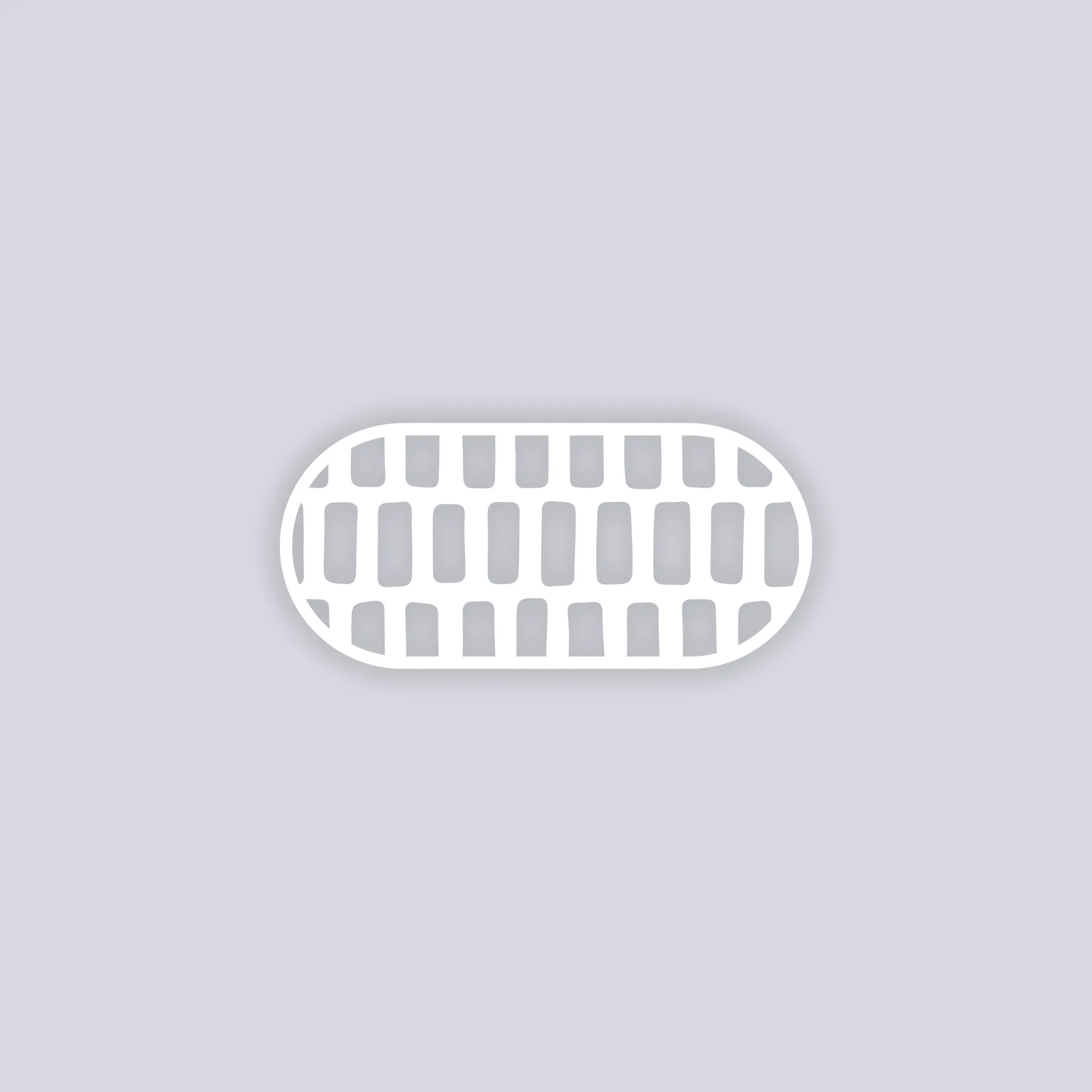 Brick Grid Rounded Rectangle Face Clay Stencil