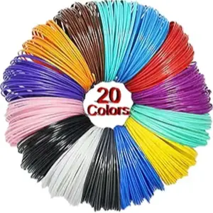 20 Color 3D Printing Pen Pla Filament, Christmas Gift, Diameter 1.75mm, 328 Feet, Ideal for DIY Projects and Creative Crafts