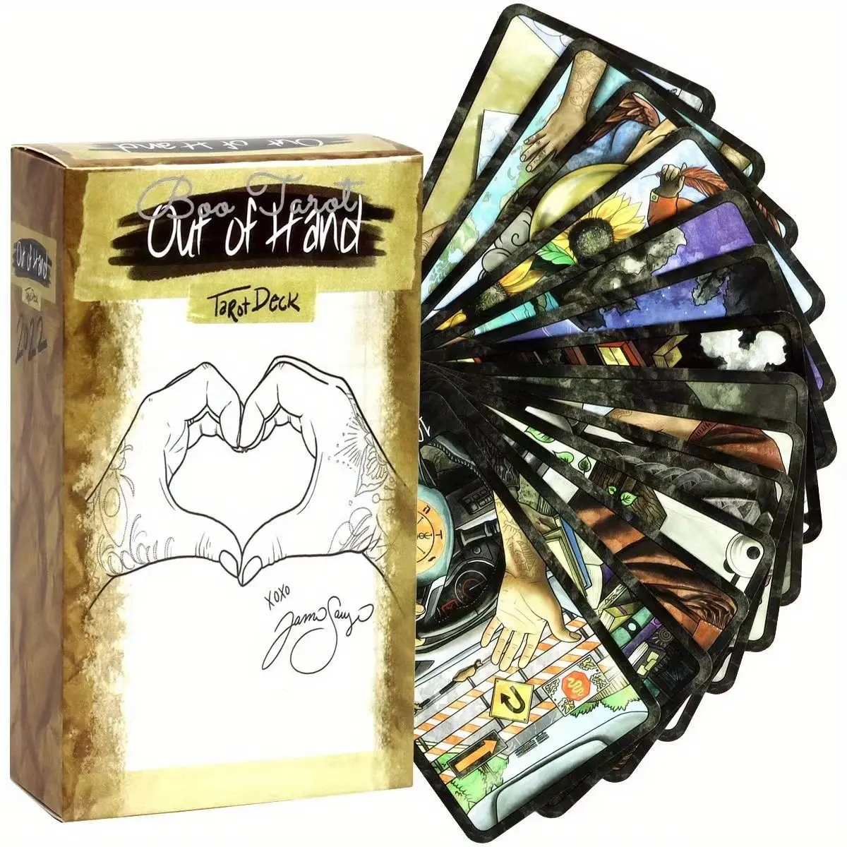 Out of Hand Tarot Deck, 78 Cards Modern Pov Oracle Set, Beginner & Pro Tarot, Insight & Meditation, Halloween Party Gift, Tarot Card Game, Cards Games
