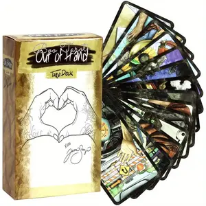 Out of Hand Tarot Deck, 78 Cards Modern Pov Oracle Set, Beginner & Pro Tarot, Insight & Meditation, Halloween Party Gift