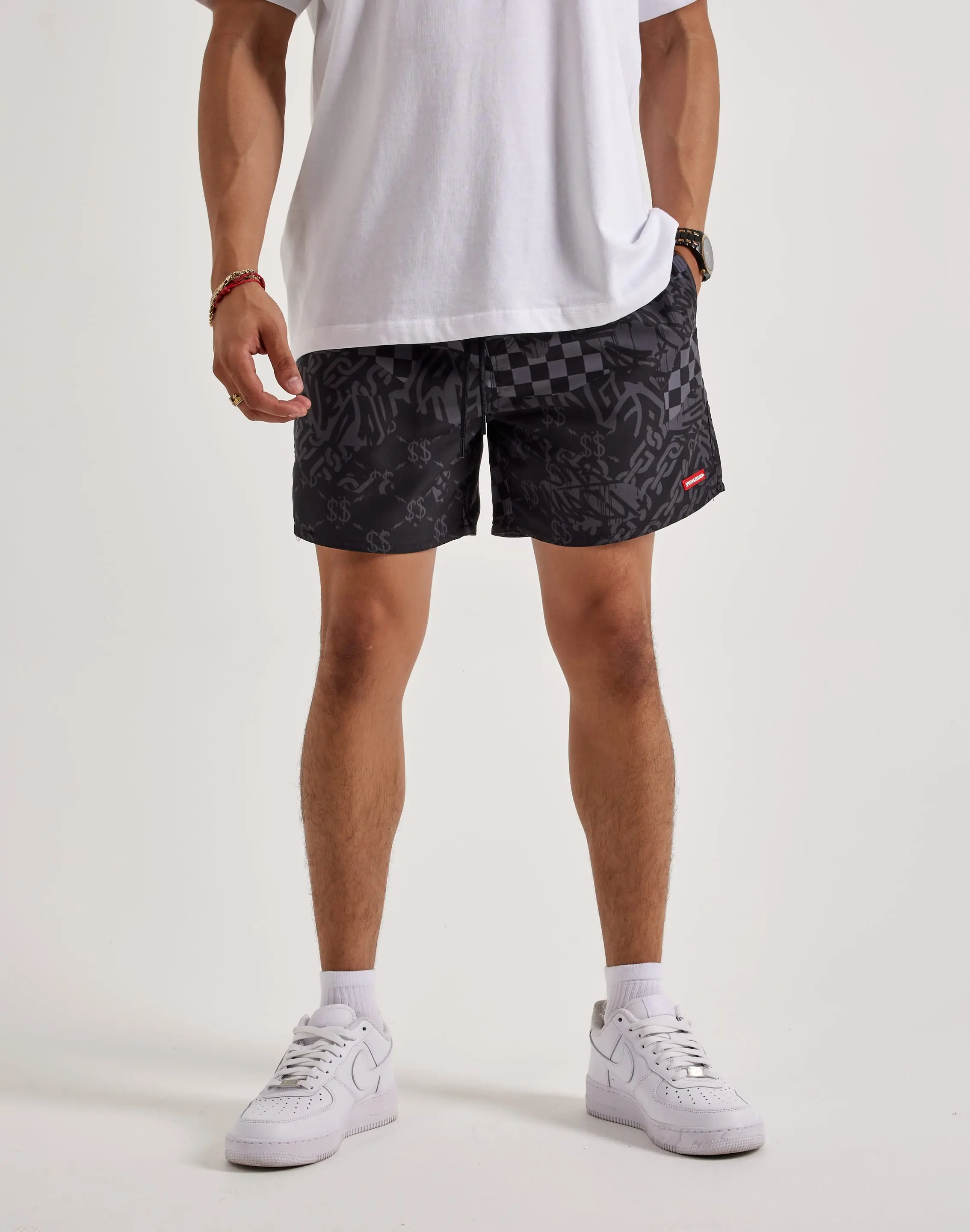 Mens Sprayground 3AM Check Swim Shorts