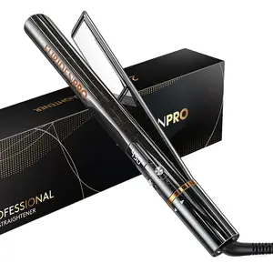 FURIDEN PRO Hair Straightener Flat Iron, Hair Straightener and Curler 2 in 1, Flat Iron Curling Iron in One, Hair Multi Styler Tools, No Frizz | Long-Lasting Finish(Black)