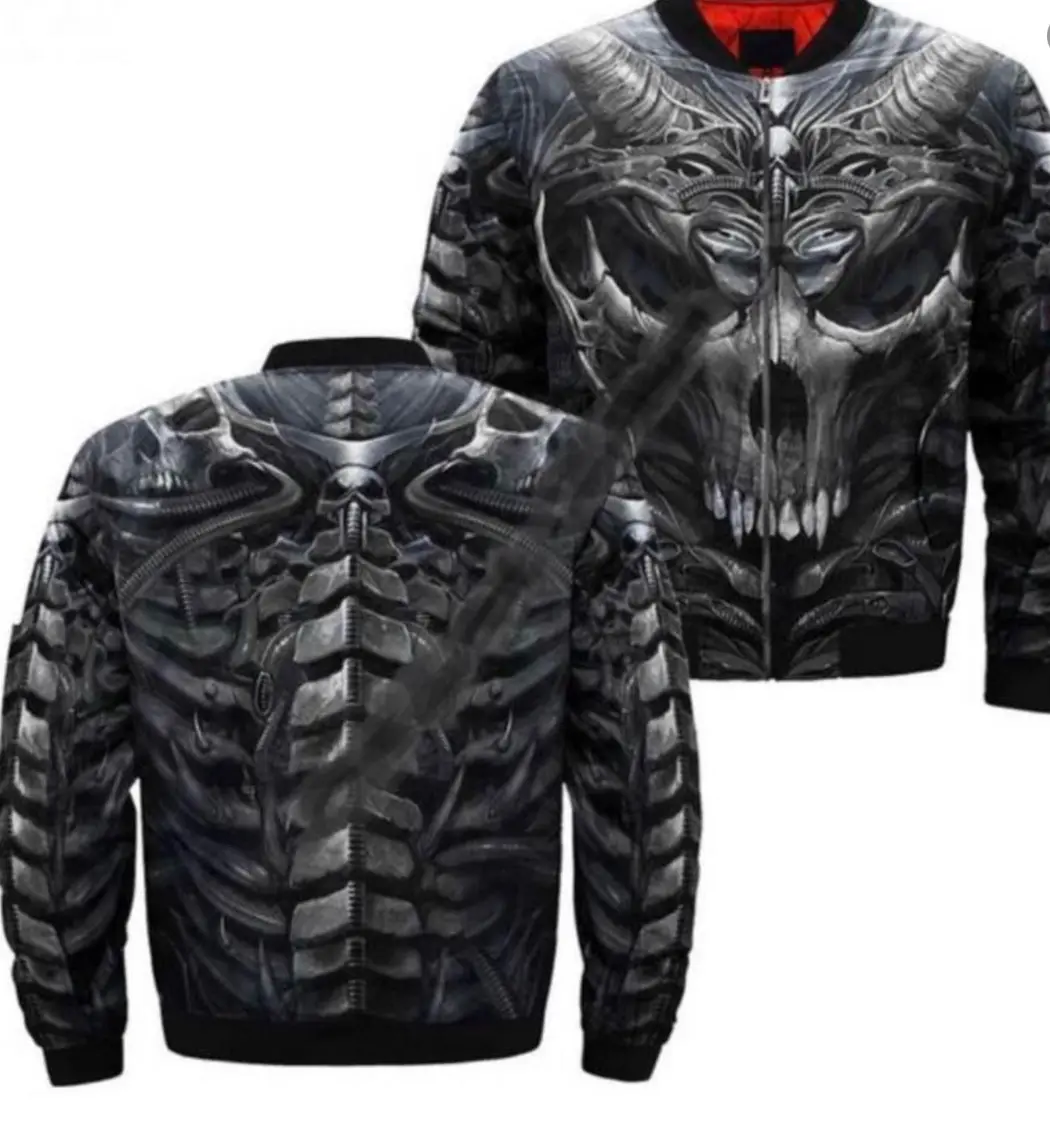 DEMON SKULL BOMBER JACKET DEMON SKULL BOMBER JACKET