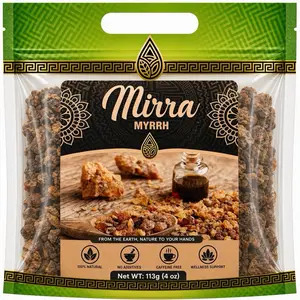 Myrrh Resin (Mirra) Natural Herbal Resin – Premium Quality Loose Myrrh for Incense, Tea & Wellness Support – 4 oz