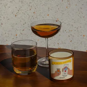 THE CHICAGO HANDSHAKE | Latina-owned Chicago Candle, Wormwood Scented, Malort inspired Candle, Herbal Cologne Candle