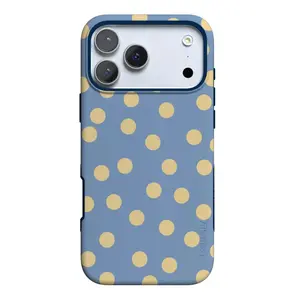 Casely Blue Polka Dot iPhone Case MagSafe for iPhone 11–17 Pro Max Cover