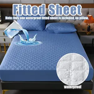 High-Density Waterproof Bed Skirt, Non-Slip Deep Wrap Bed Cover, Breathable Mattress Protector, Fitted Sheet for Comfort and Protection
