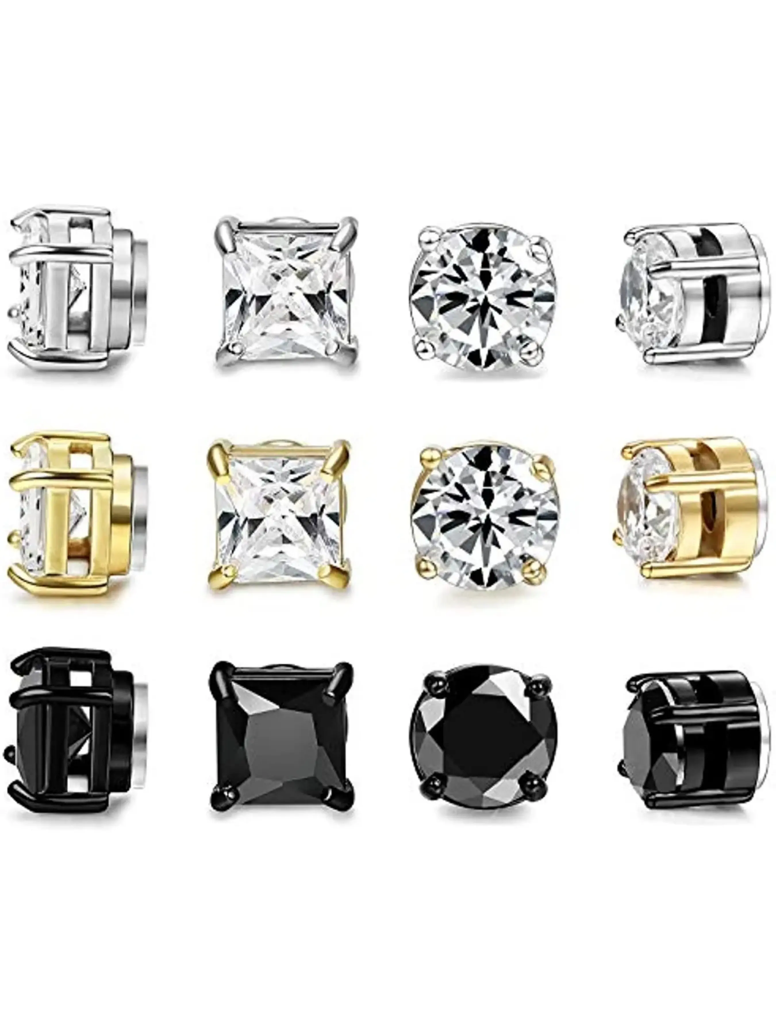 1 pairs Magnetic Ear Clips Stud Fashionable Earrings Non Piercing Strong Magnet Fake Piercing Women Men Non Pierced Jewelry Clip Earrings for Kids Girls Ear Studs